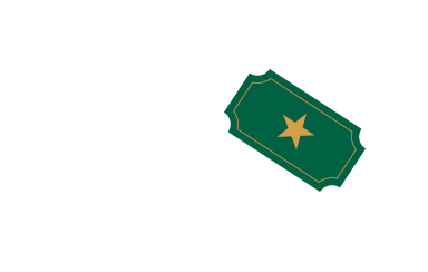 green ticket with golden stars